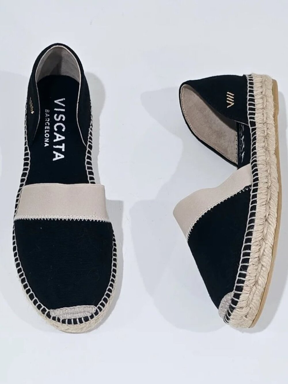 New! Viscata Ventosa Black Flat Espadrille